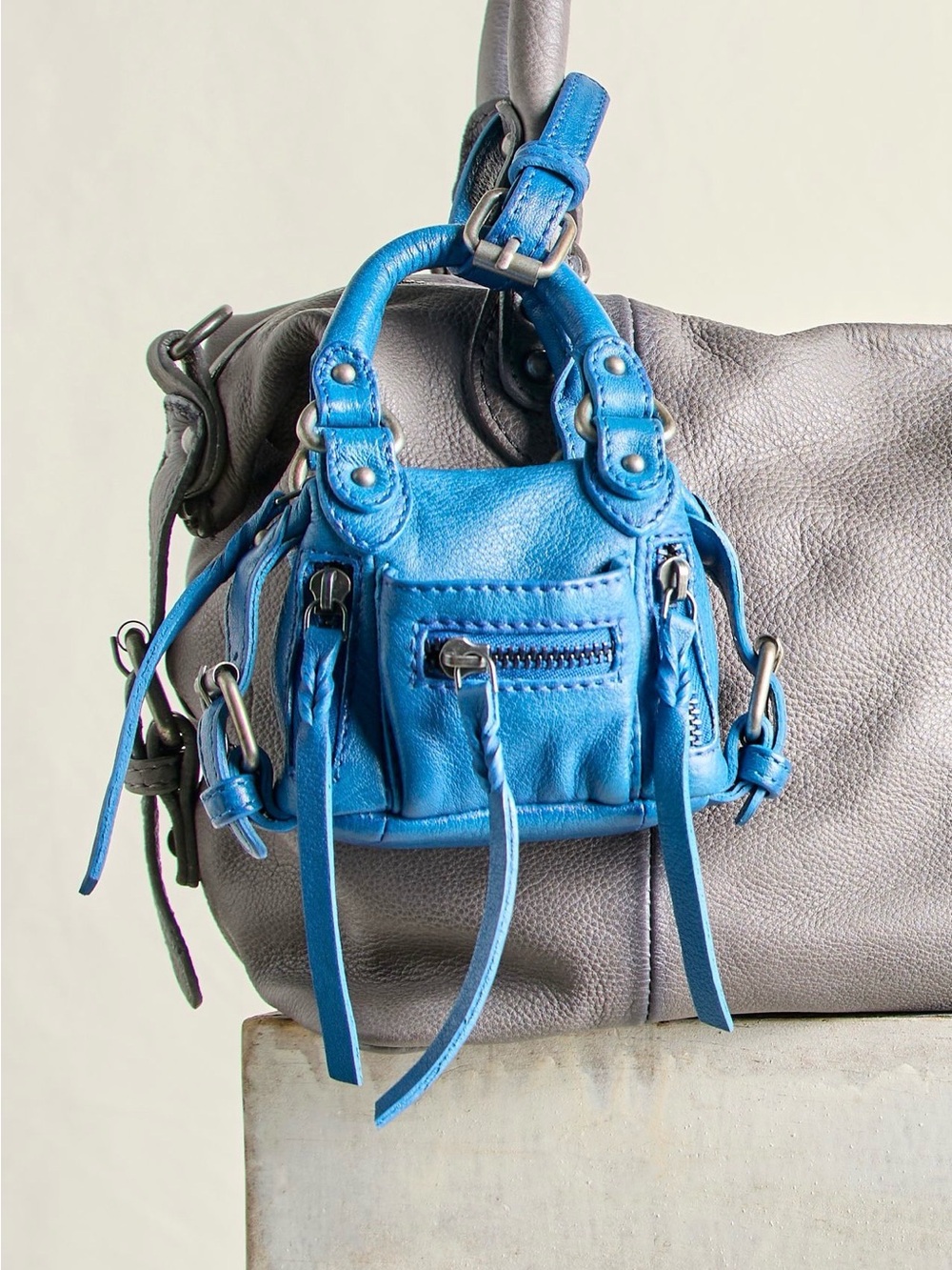We the free mini micro emerson bag Santotini blue NWT